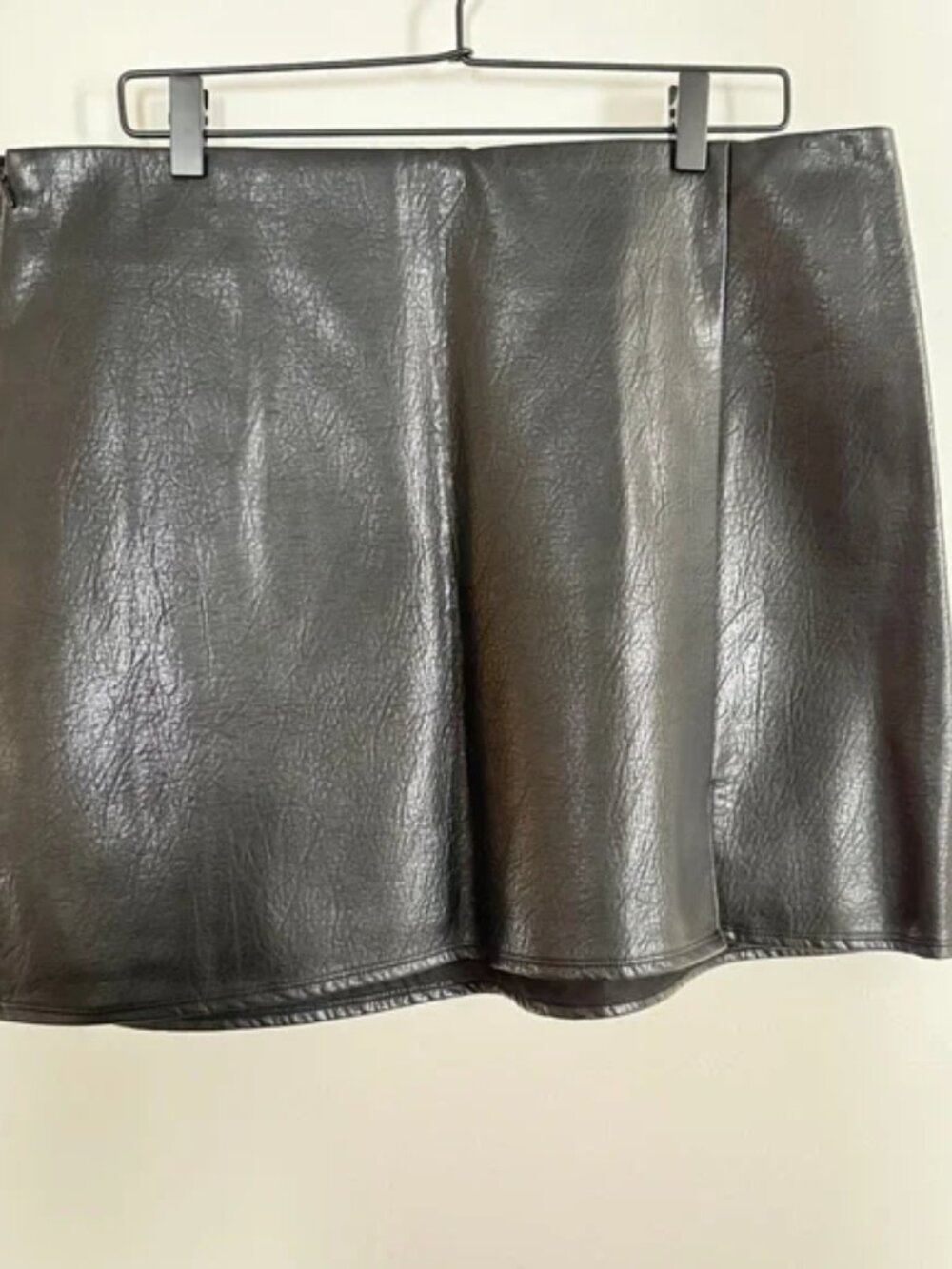Black Faux Leather Mini Skirt NWT Size XL/plus size14/16